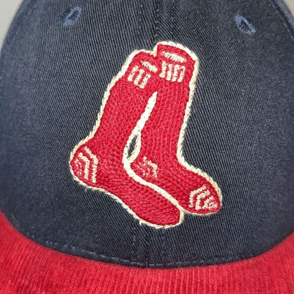 Vintage Boston Red Sox Corduroy Bill retro Sewn Socks Cooperstown baseball cap - Picture 2 of 8